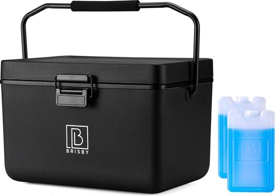Brisby Kühlbox 12 Liter - Kühlbox ohne Strom, 40 Stunden kühl, Inklusive 2 grosse Kühlelemente 200ML