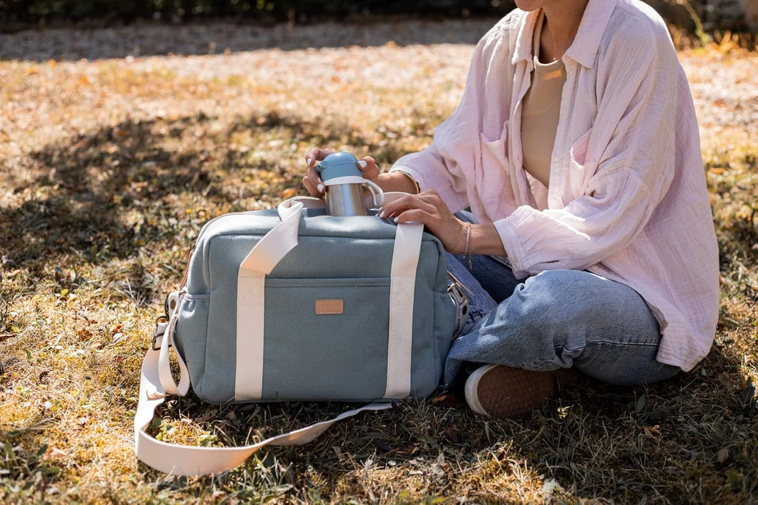 BÉABA, Wickeltasche für Babys, Mehrere Fächer, 10 Taschen, Reissverschluss Trolley-Koffer, Schulterg