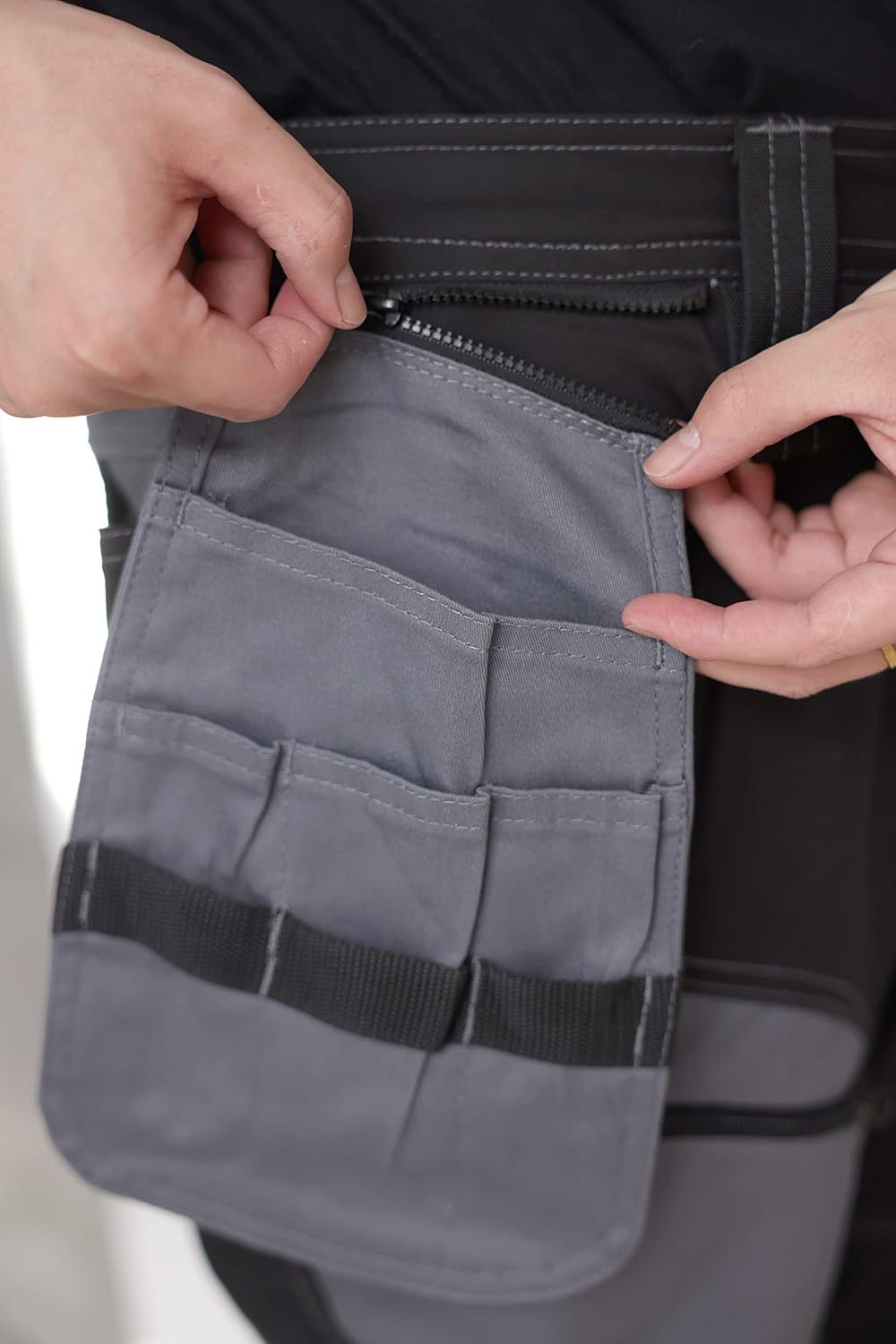 WORK IDEA Arbeitshosen männer, Hose mit multifunktionalen Taschen, Hose mit abnehmbaren Flugtaschen,