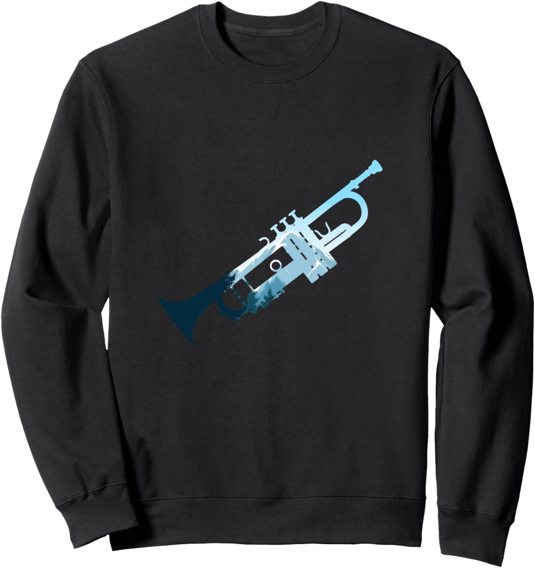 Landschaft Trompete Instrument Geschenk Für Trompeter Sweatshirt
