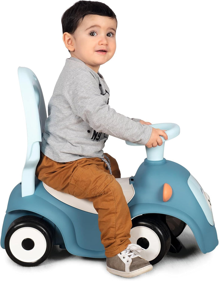 Smoby - Maestro Balade Blau - Komfortables Rutscherfahrzeug mit 3 Verwendungsfunktionen, Schiebewage