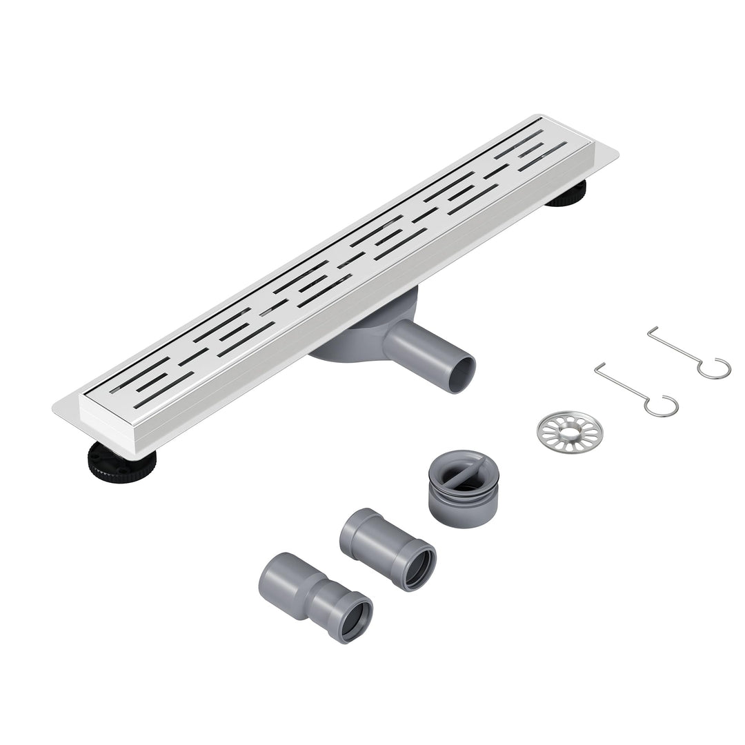 Neodrain Duschrinne 60cm Edelstahl Bodenablauf 360° Siphon Duschablauf Flach mit Geruchsstop, Haarsi