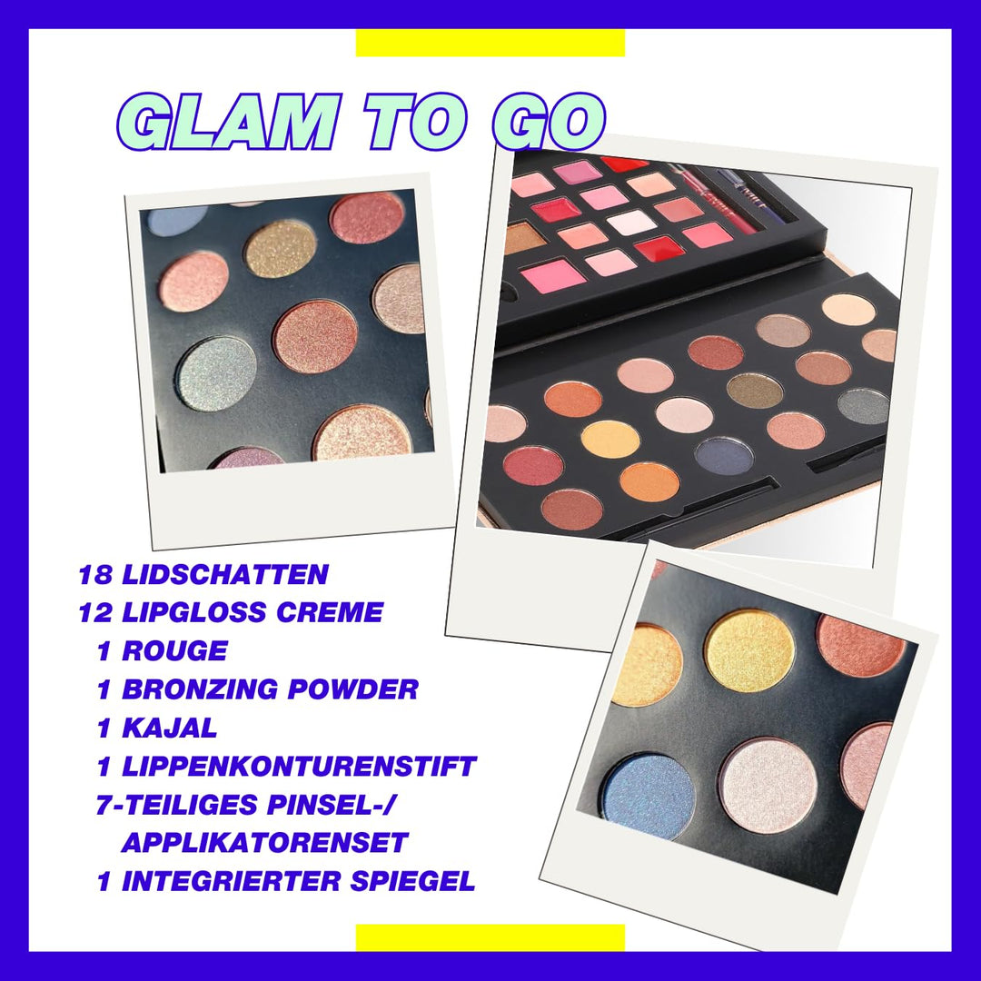 ZMILE COSMETICS Glam To Go Beauty Box vegane Kosmetik mit Spiegel - Kleines Make Up Set für Unterweg