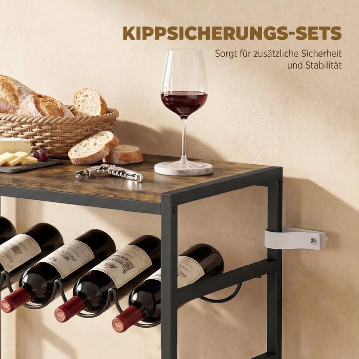 HOMCOM Weinregal für 30 Flaschen Flaschenregal freistehender Flaschenhalter Weinflaschenhalter aus M