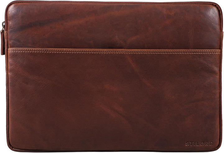 STILORD Murphy Laptoptasche 15.6 Zoll Leder Vintage Sleeve ideal als MacBooktasche 16 Zoll Laptop Hü