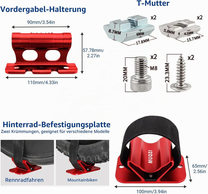 Fahrradgabelhalterung Fahrradblock, MTB Gabelhalterung Fahrrad Vorderradhalter Gabelbefestigungshalt
