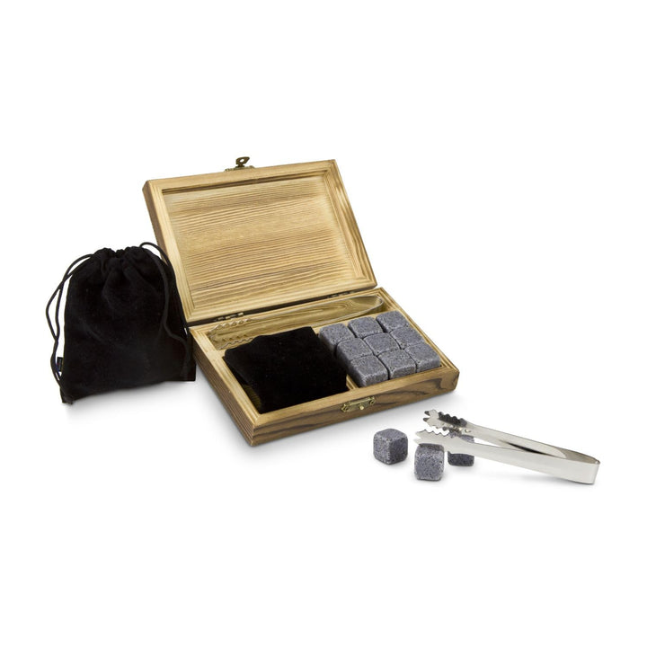 ROMINOX Geschenkartikel Eiswürfel-Steine // Granito – 9 Wiederverwendbare Whiskysteine aus Granit +