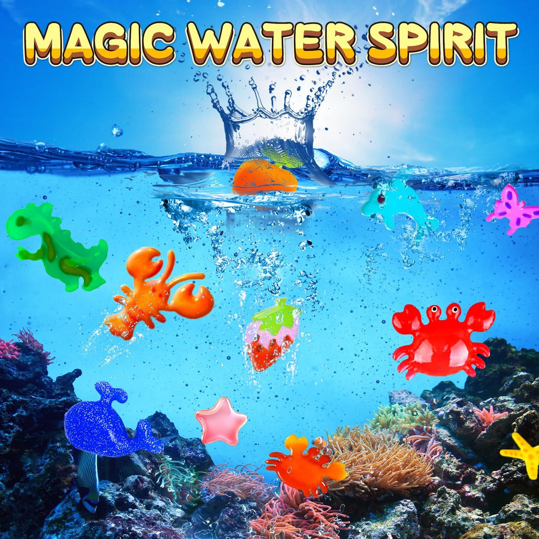 Flavery Magic Water Elf, 3D Aqua Gelz Set mit 20 Farben & 24 Formen, Wasserperlen Spielzeug, Bastels