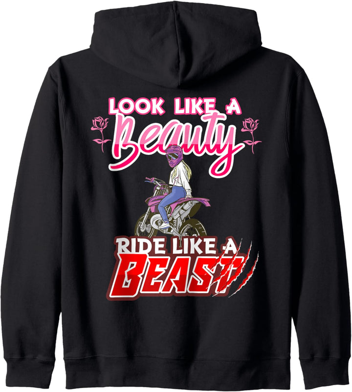 Supersport Motorrad Design für Biker Chick Kapuzenjacke