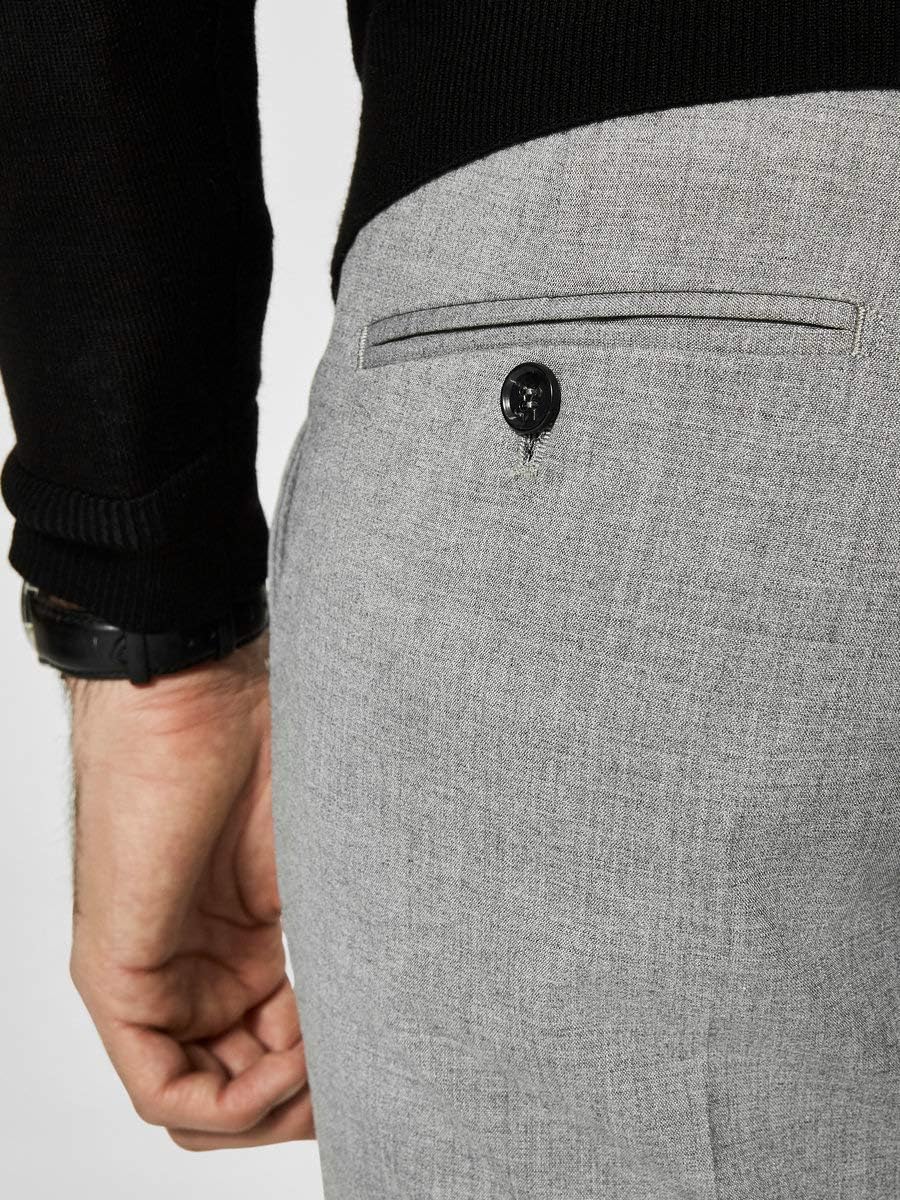 Selected Homme Male Hose Slim Fit 48 Grau (Light Grey Melange), 48 Grau (Light Grey Melange)