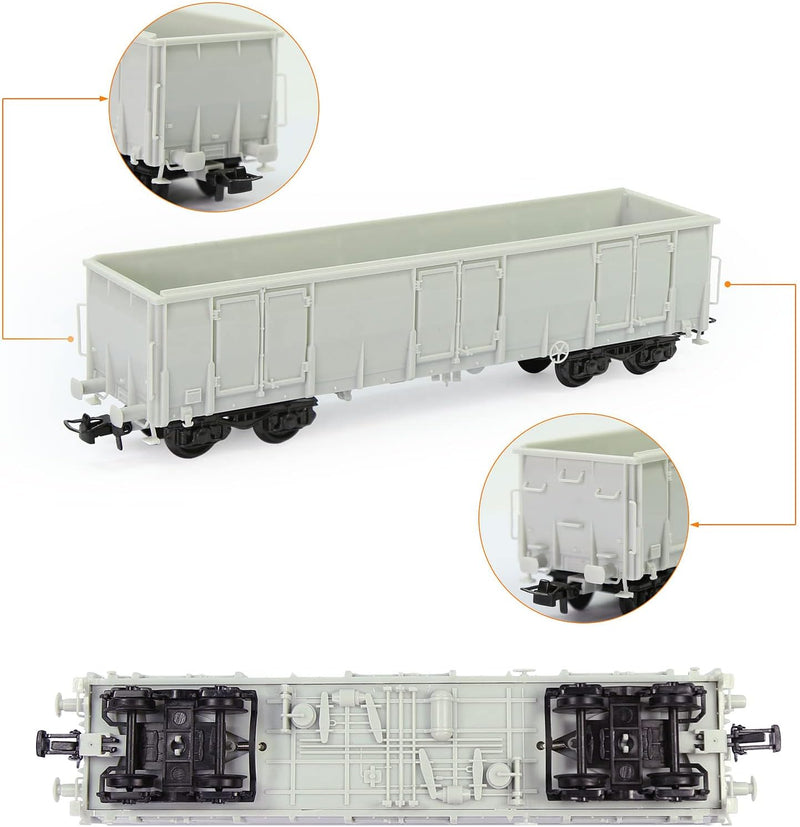 Evemodel 2 Set Spur H0 1:87 Hochbordwagen Modell Eisenbahn Güterwagen Waggon Unbemahlte Klebstoff Bl