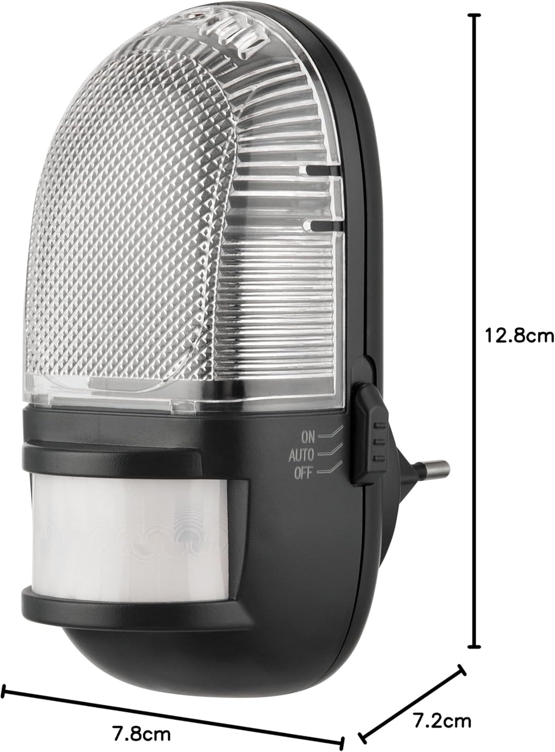 REV Nachtlicht - Steckdosenlampe mit Bewegungsmelder, Erfassungsbereich 110° bis zu 5m, LED Nachtlic