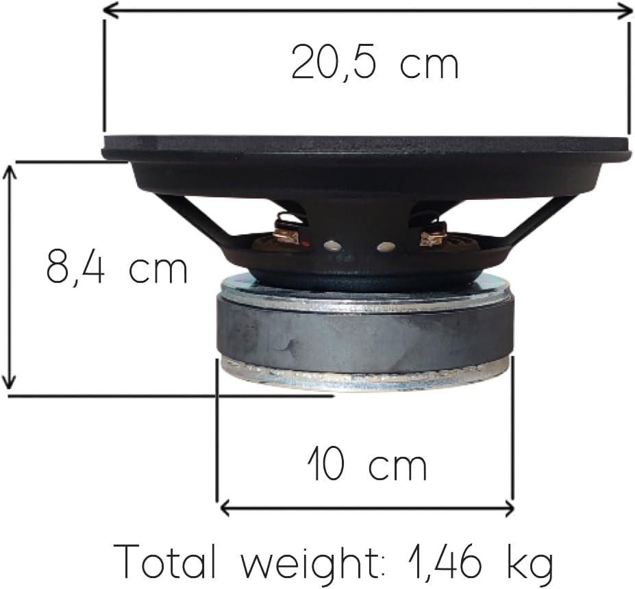 1 CIARE HW202-Tieftöner mit 20 cm, 200 mm und 8 Zoll Durchmesser mit 80 Watt RMS und 180 Watt Max, I