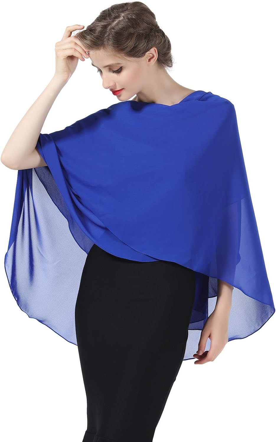 BEAUTELICATE Damen Chiffon Schal Stola Elegante Bolero Leichter Sommerjacke Braut Schal für Brautkle
