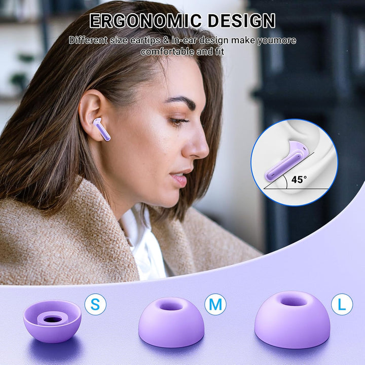 AOVOCE Kabellose Kopfhörer Bluetooth 5.3, HiFi-Stereo-Bluetooth-Kopfhörer, eingebauter Geräuschunter