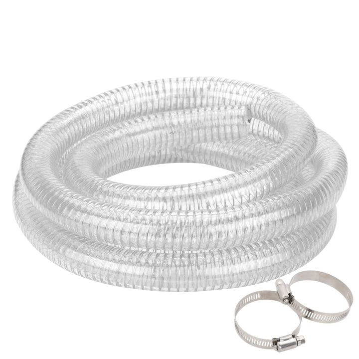 Saugschlauch 25mm 1 Zoll, 3M Länge, Druckschlauch für Gartenpumpe, 2 Edelstahl Schlauchschellen, 25M