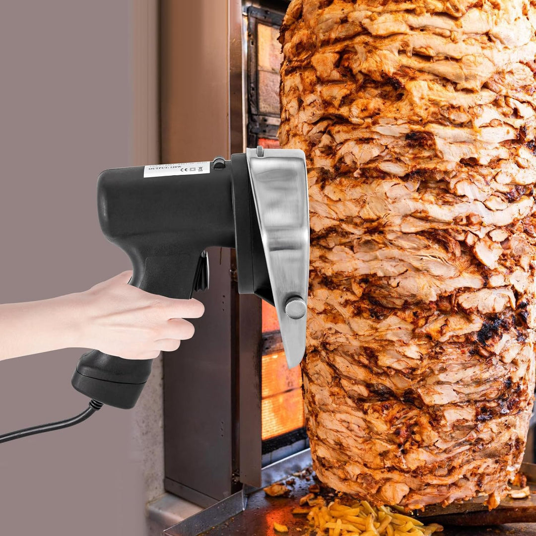 Elektrisches Dönermesser, Schawarma Messer Edelstahl Kebab Cutter für Restaurants und Zuhause, Schni