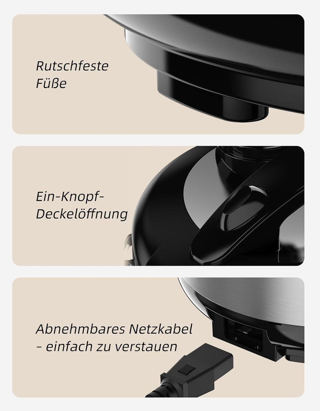Eamoment DRC-5020SL 1L | 400W Reiskocher &amp; Dampfgarer(1ltr-5 Tassen) Für 1-5 Personen Schnelles Koch