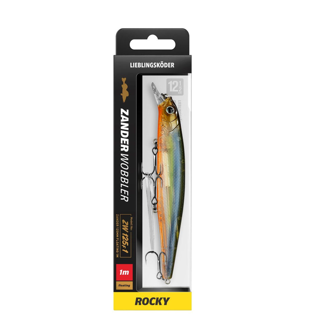 Lieblingsköder Zanderwobbler 125mm 20g - Wobbler zum Zanderangeln Rocky, Rocky
