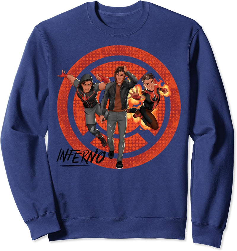 Marvel Rising Secret Warriors Inferno Symbol Collage Sweatshirt