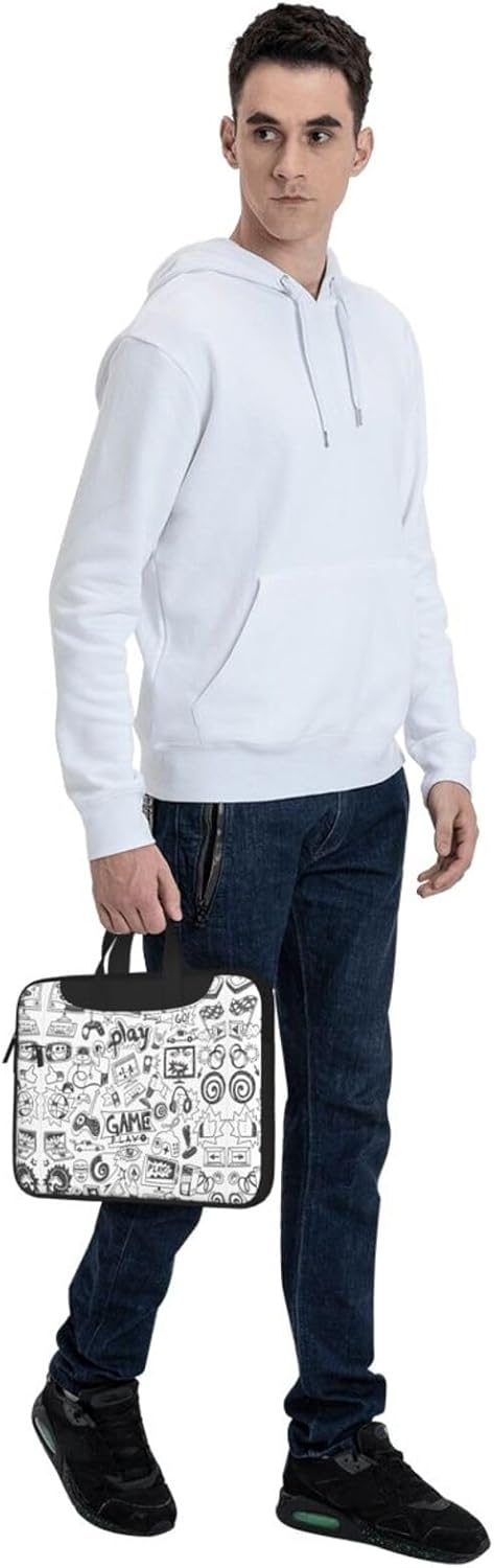 Praktische Laptoptasche mit Videospiel-Aufdruck für Jungen – stilvolle Kuriertasche &amp; Laptop-Umhänge