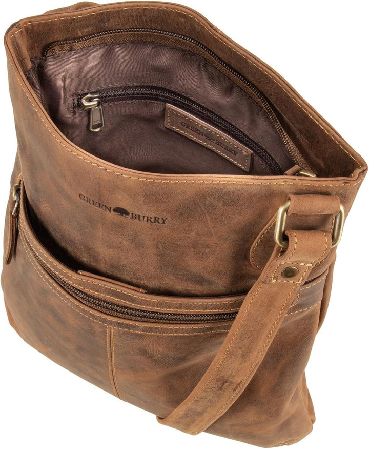 Greenburry Vintage Umhängetasche Leder 25 cm