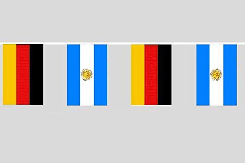 U24 Flaggenkette Deutschland - Argentinien 6,20 m Fahne Flagge Fahnenkette Freundschaft