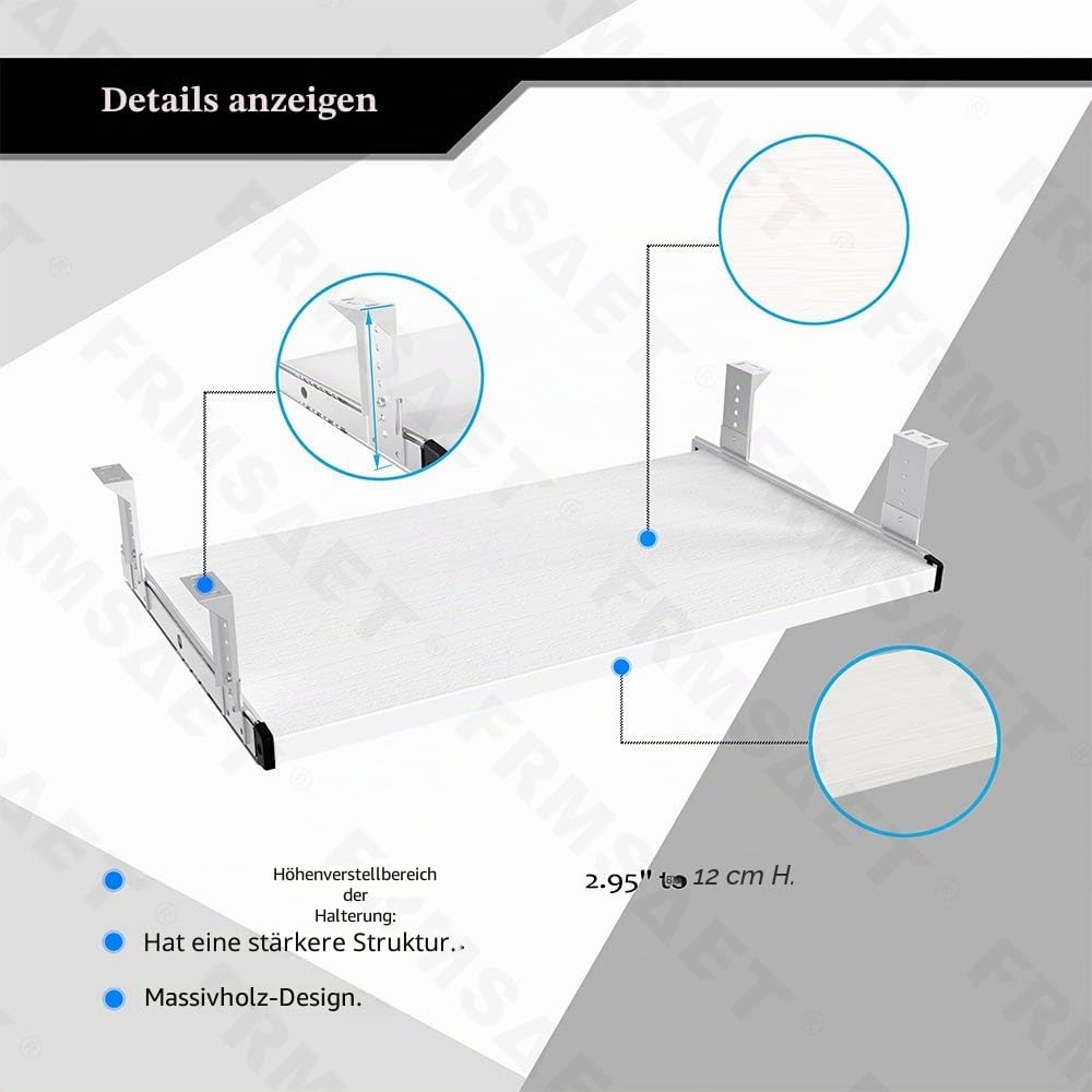 FRMSAET Möbelzubehör Büroproduktanzüge Hardware 53 cm / 60 cm / 76 cm Tastatur Schubladenfach Holzha