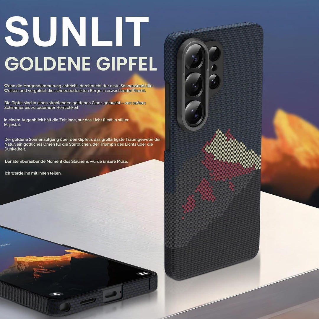 memumi Magnetische Carbon Hülle für Galaxy S26 Ultra,Ultradünne Handyhülle, Hülle aus echter Aramidf