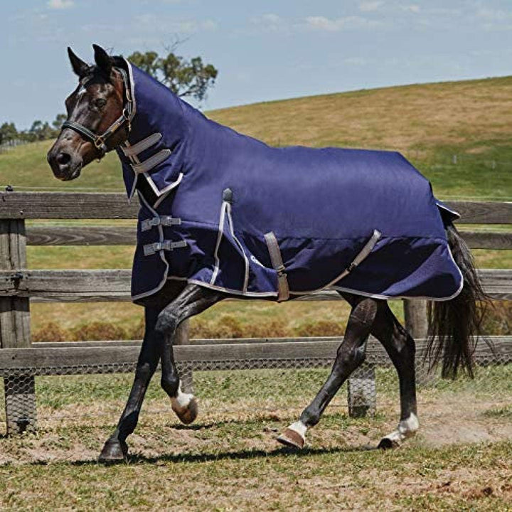 Weatherbeeta Comfitec Essential Combo Hals Schwer Navy/Silber/Rot 4ft Navy Silver Red, 4ft Navy Silv