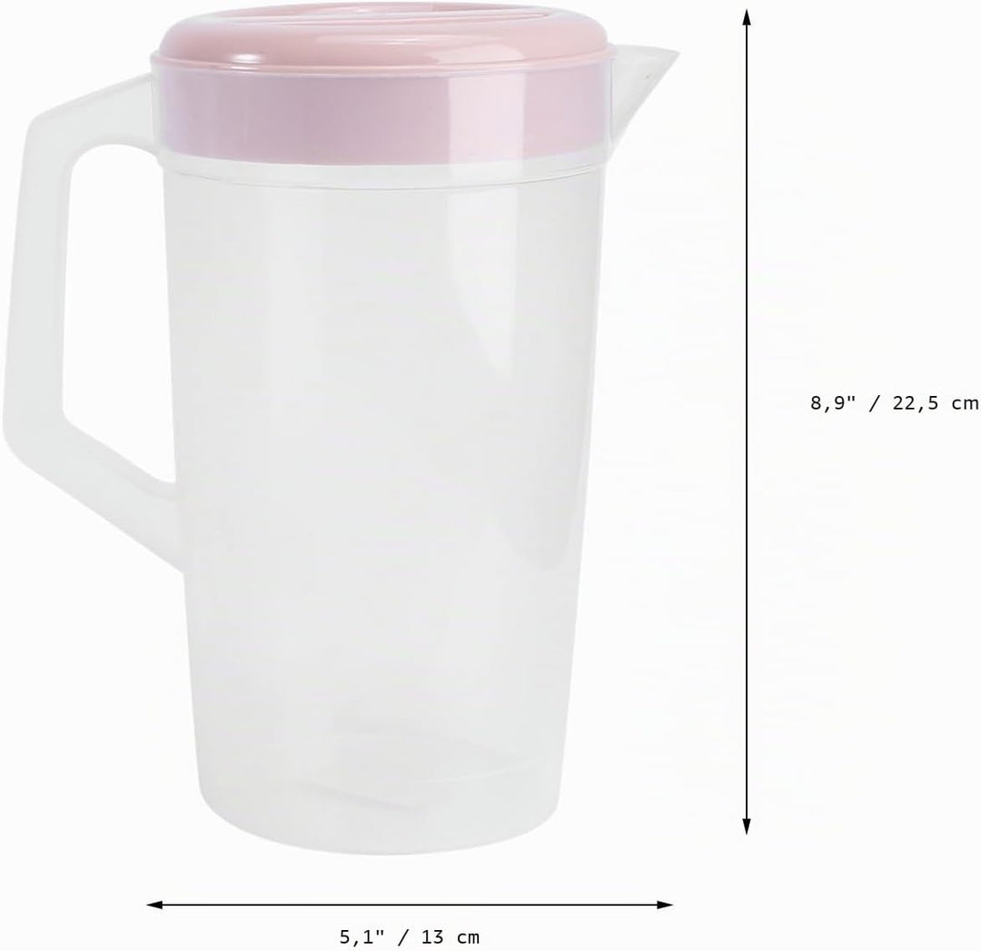 YARNOW 2 Stücke Wasserkrug Saftkrug 2000ml Kühlschrankkrug mit Skala Kunststoff Karaffe Saft Krug mi