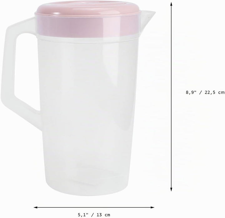 YARNOW 2 Stücke Wasserkrug Saftkrug 2000ml Kühlschrankkrug mit Skala Kunststoff Karaffe Saft Krug mi