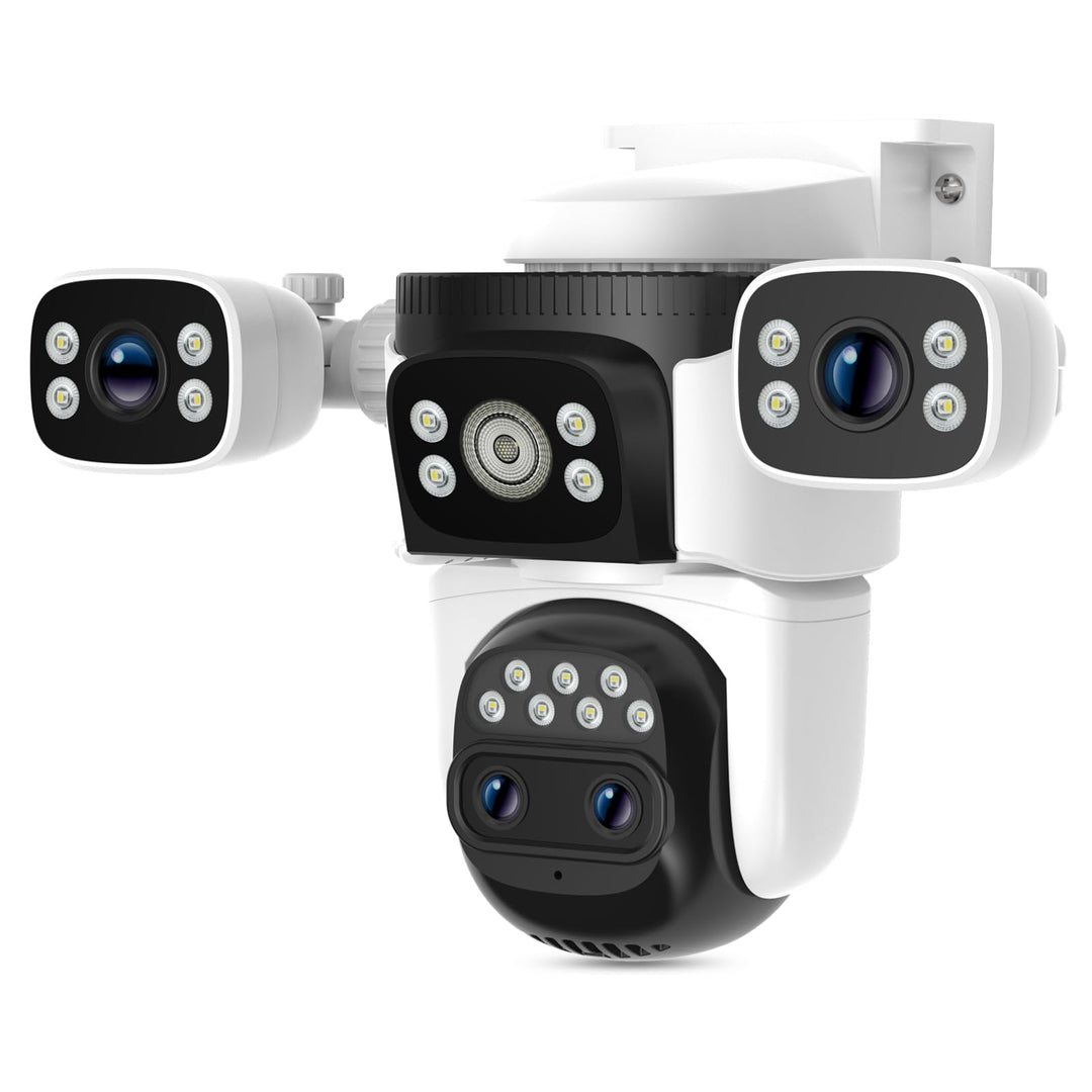 VSTARCAM 4-Linsen Überwachungskamera Aussen, 2K Kamera Überwachung Aussen 360° PTZ mit 10X Hybrid-Zo