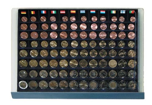 SAFE 6440 Stapelelement Münzbox - passend für 12 x Komplette Eurosätze 1 Cent - 2 Euro