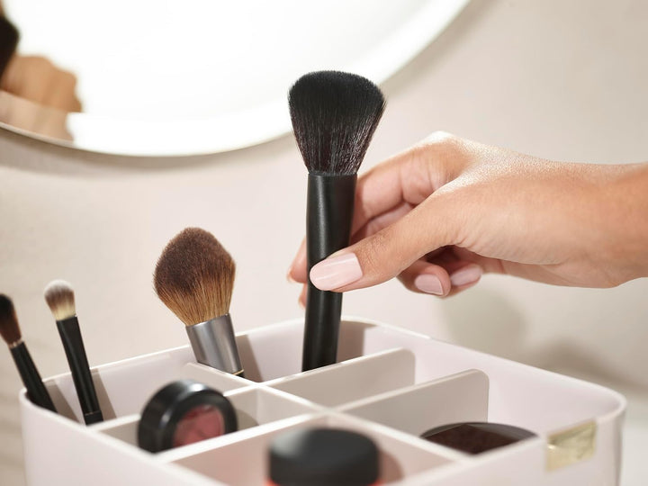 Joseph Joseph Make Me up Kompakter Spiegel und Kosmetik-Organizer-Set, Shell Spiegel + Organizer, Sp