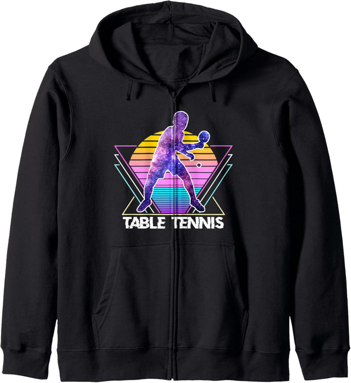 Tischtennissport, Retro Vintage 90er Jahre, Ping Pong Kapuzenjacke