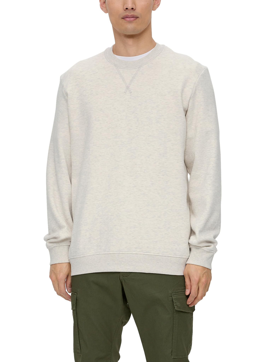 s.Oliver Herren Sweatshirt, XL Creme 0705