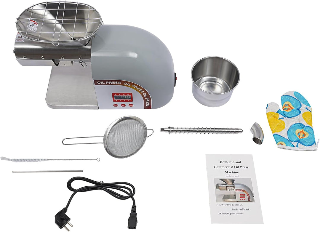 220-240V 1800W Ölpresse Maschine Edelstahl Industrielle Schwere Einstellbare Temperatur bis 300°C,Öi