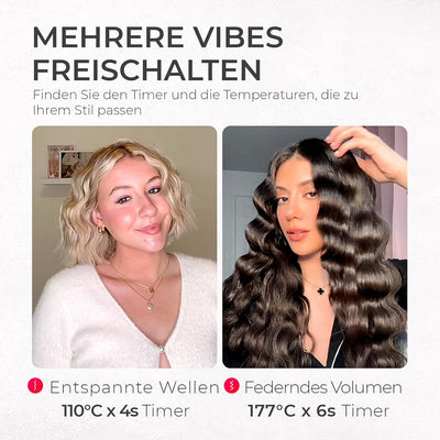 TYMO ROVY Welleneisen für haare, Lockenstab grosse Locken geeignet für Anfänger, Sofortiges Wellen,