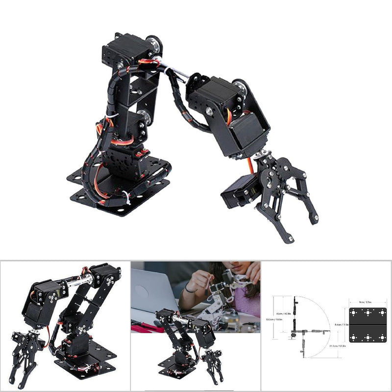 Roboterarm 6DOF Roboter-Mechanikarm-Klemmklaue-Kit, DOF-Manipulator-Industrieroboterteile für Hochsc