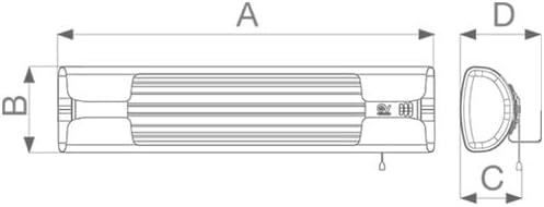 Vortice Wand-Heizung mit Zugschnur, Infrarot, 600/1200/ 1800 W, Thermologika Design Gricio, 1 Stück,