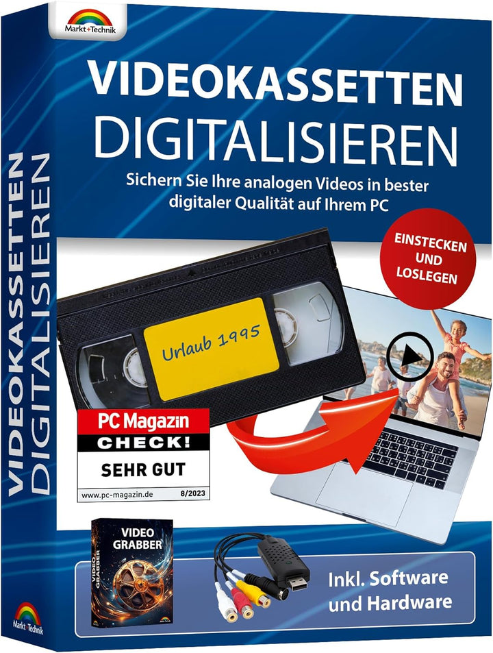 Videokassetten Digitalisieren - analog Audio und Video Konverter - VHS Kassetten digitalisieren - vo
