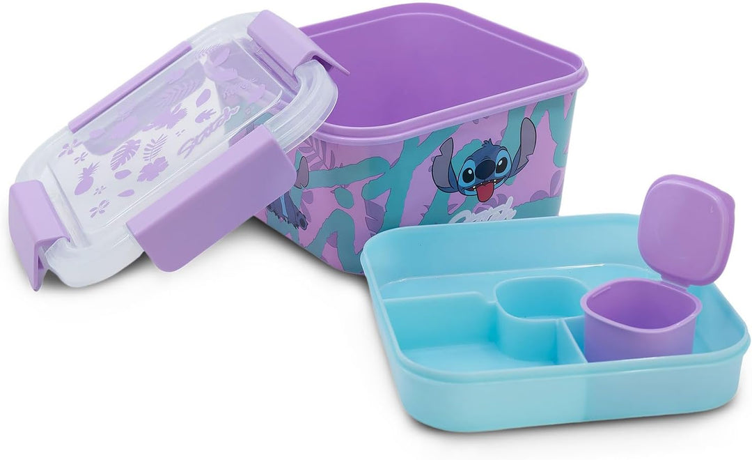 Elbenwald Bento Lunchbox - Motive wie Lilo & Stitch, Harry Potter, Minecraft & viele mehr 17 x 10 x