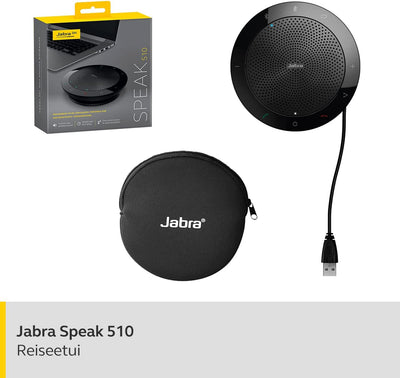 Jabra Speak 510 Lautsprecher — tragbarer Bluetooth-Lautsprecher, Konferenzlautsprecher — Anschluss a