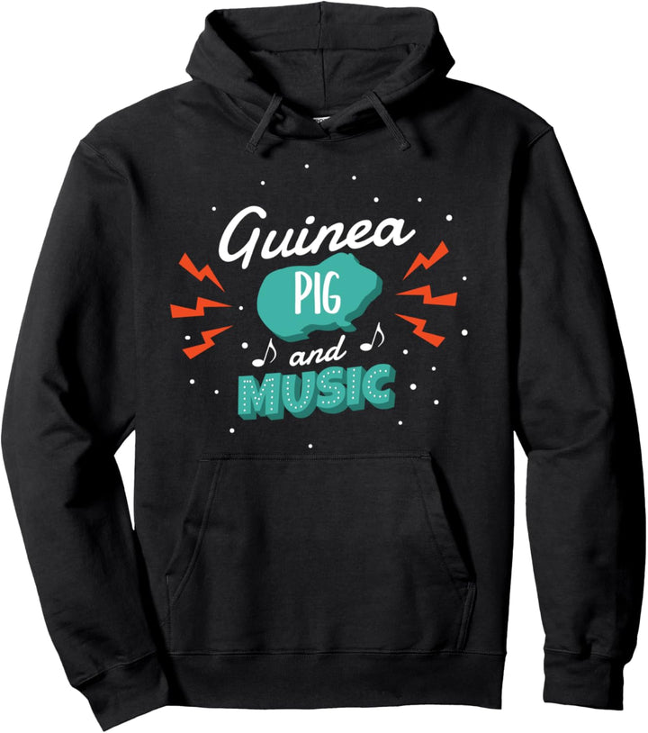 Meerschweinchen und Musik Musikalischer Nager Pullover Hoodie