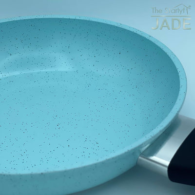 Starlyf Pfannen-Set Jade Pan Set, Aluminium (Starter-Set, 5-tlg., 3 Pfannen, 2 Glasdeckel), Innovati