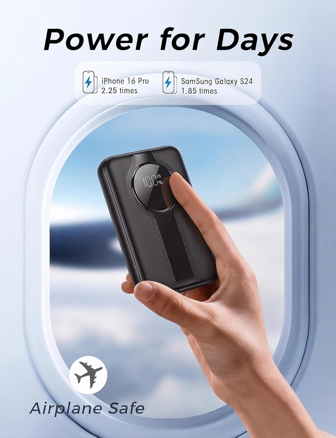 Power Bank 20000mah PD22.5W Schnellladefunktion Powerbank Externe Handyakkus Mini Powerbank mit Kabe