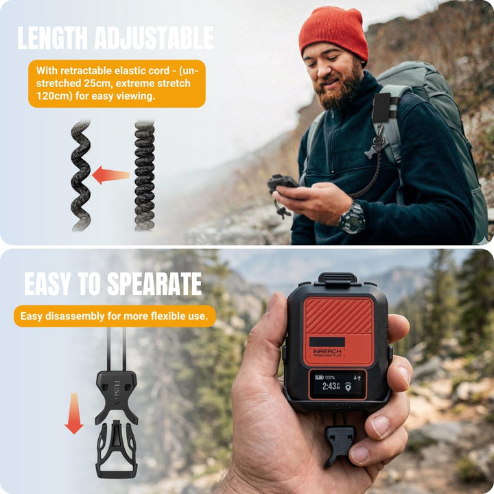 TUSITA Rucksack Halterung Zubehör Kompatibel mit Garmin GPS Handhelds,inReach Messenger Plus 010-118