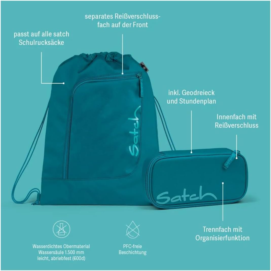 Satch Pack Bundle ab 5. Klasse ergonomisch 4-teilig 30L Stauraum standfest Organisationstalent Deep