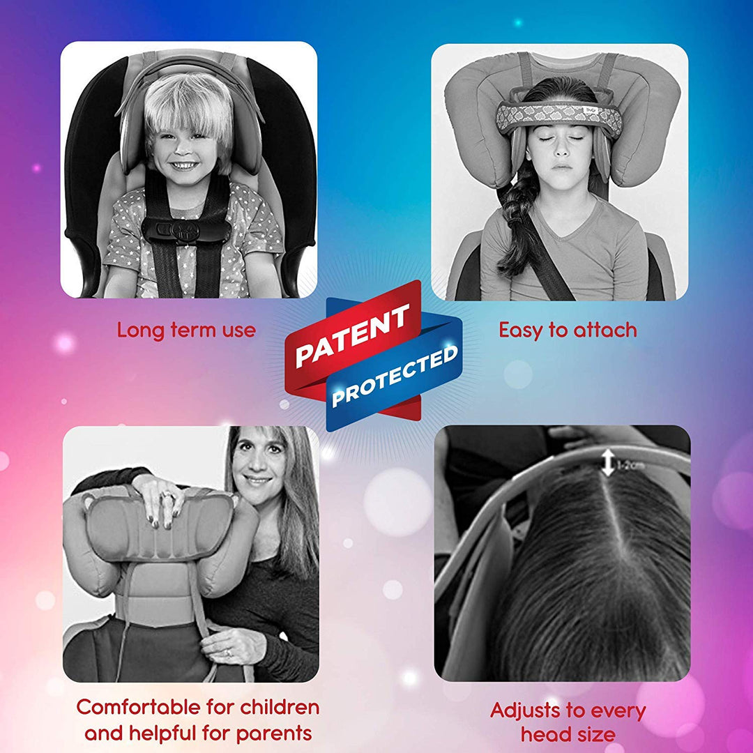 NapUp Autositz Einschlafstütze Original, grau, grau